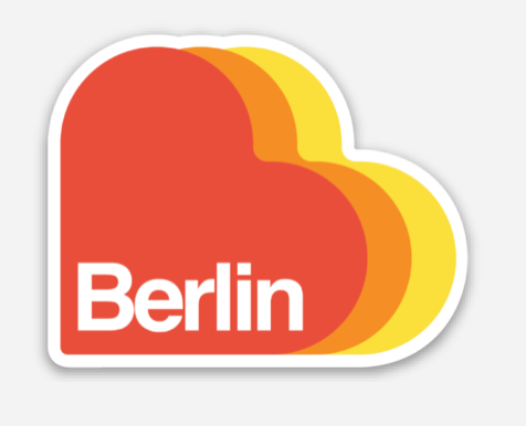 We ❤️ Berlin Heart Die Cut Sticker Pack (100ct.)